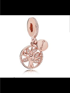 Pandora Rose  Dangle 14K Rose Gold-Plated Family Heritage - store verified